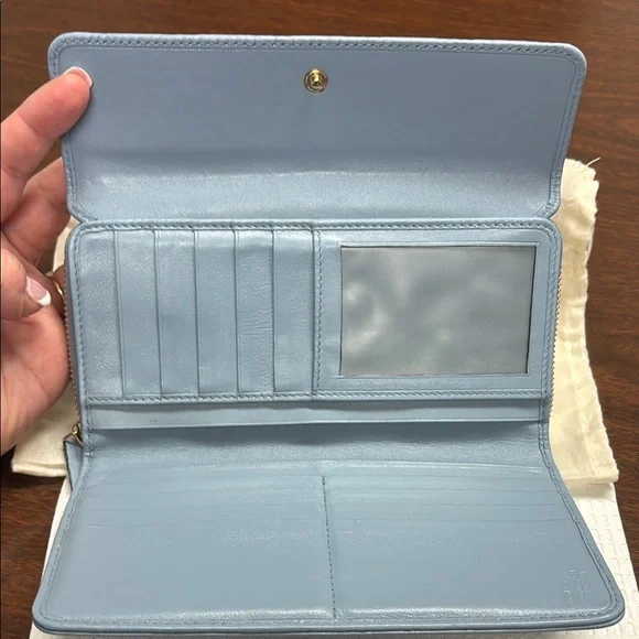 Gucci Light Blue Embossed Wallet #GUC-223